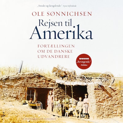 Rejsen til Amerika – omslag til lydbogen af Ole Sønnichsen