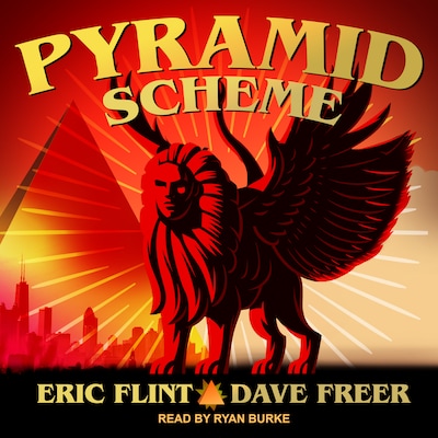 Pyramid Scheme – omslag til lydbogen af Dave Freer, Eric Flint