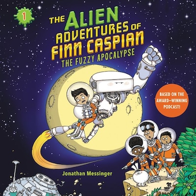 The Alien Adventures of Finn Caspian #1: The Fuzzy Apocalypse – omslag van het luisterboek van Jonathan Messinger