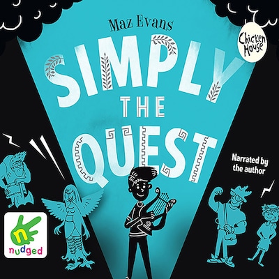 Simply The Quest – omslag til lydbogen af Maz Evans