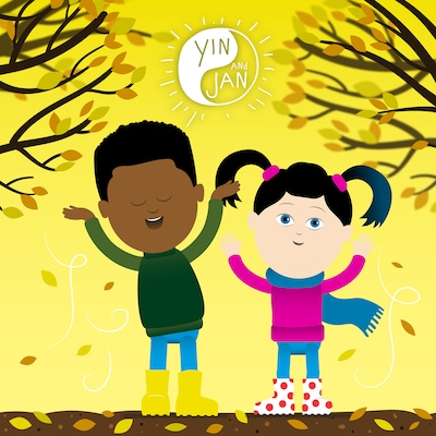 The Crackling Campfire – omslag til lydbogen af Loulou en Lou