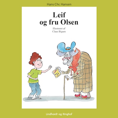 Leif og fru Olsen – omslag til lydbogen af Hans Chr. Hansen