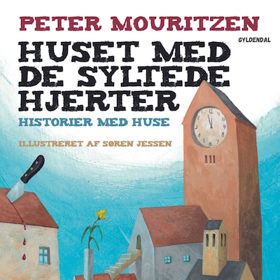Huset med de syltede hjerter – omslag til lydbogen af Peter Mouritzen