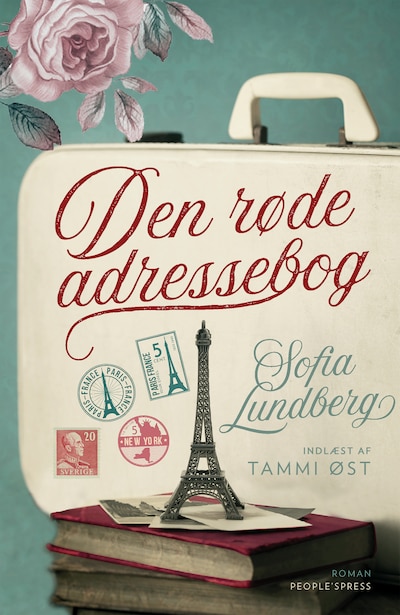 Den røde adressebog – omslag til lydbogen af Sofia Lundberg