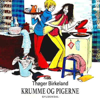 Krumme og pigerne – omslag til lydbogen af Thøger Birkeland
