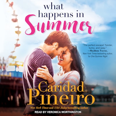 What Happens in Summer – omslag til lydbogen af Caridad Pineiro
