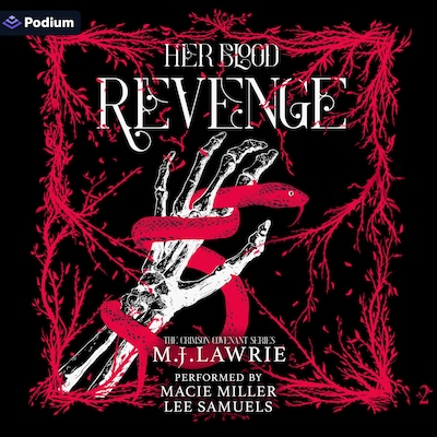 Her Blood Revenge – omslag til lydbogen af M. J. Lawrie