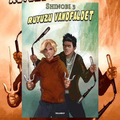 Shinobi #3: Ryuzu vandfaldet – omslag til lydbogen af Lise Bidstrup