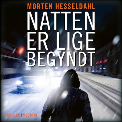 Natten er lige begyndt – omslag til lydbogen af Morten Hesseldahl