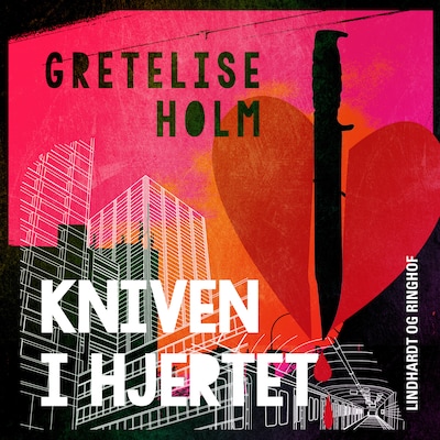 Kniven i hjertet – omslag til lydbogen af Gretelise Holm