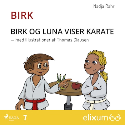 Birk og Luna viser karate – 7 – omslag til lydbogen af Nadja Rahr