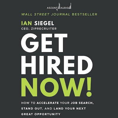Get Hired Now! – omslag til lydbogen af Ian Siegel