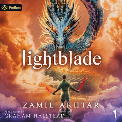 Lightblade – omslag til lydbogen af Zamil Akhtar