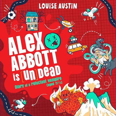 Alex Abbott is Undead – omslag til lydbogen af Louise Austin