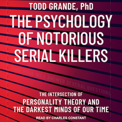 The Psychology of Notorious Serial Killers – omslag til lydbogen af Todd Grande, PhD
