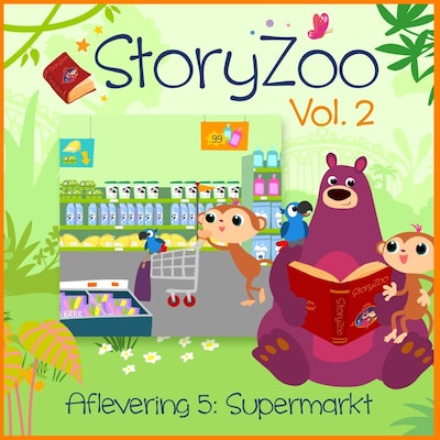 Supermarkt – omslag van het luisterboek van StoryZoo