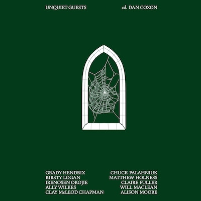 Unquiet Guests – omslag til lydbogen af Dan Coxon, Chuck Palahniuk, Grady Hendrix