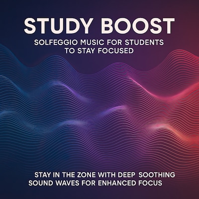 Study Boost: Solfeggio Music for Students to Stay Focused – omslag til lydbogen af STUDY BOOST LABS