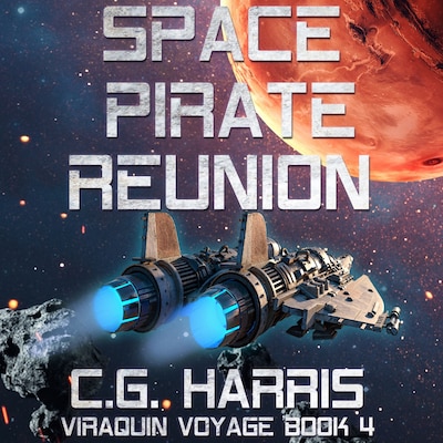 Space Pirate Reunion – omslag til lydbogen af C.G. Harris