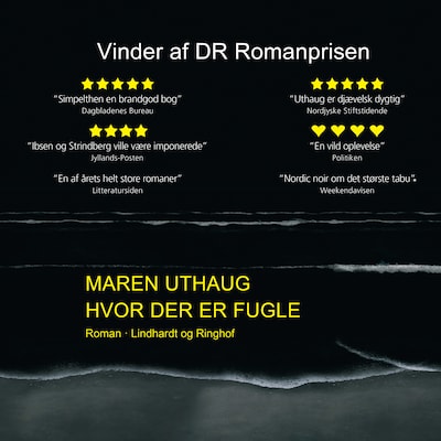 Hvor der er fugle – omslag til lydbogen af Maren Uthaug
