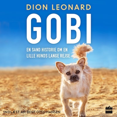 Gobi - en sand historie om en lille hunds lange rejse – omslag til lydbogen af Dion Leonard