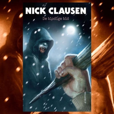 De blodige bid – omslag til lydbogen af Nick Clausen