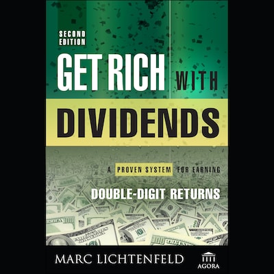 Get Rich with Dividends – omslag til lydbogen af Marc Lichtenfeld