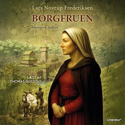 Borgfruen – omslag til lydbogen af Lars Novrup Frederiksen