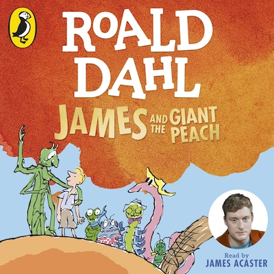 James and the Giant Peach – omslag til lydbogen af Roald Dahl
