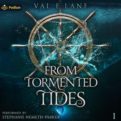 From Tormented Tides – omslag til lydbogen af Val E. Lane