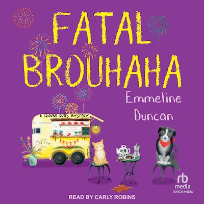 Fatal Brouhaha – omslag til lydbogen af Emmeline Duncan