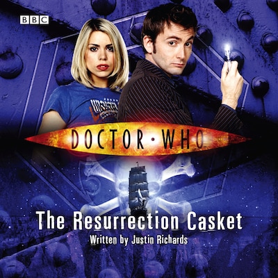 Doctor Who: The Resurrection Casket – omslag til lydbogen af Justin Richards