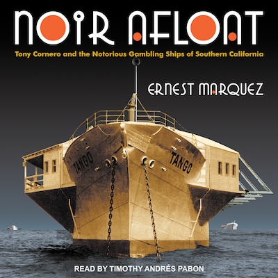 Noir Afloat – omslag til lydbogen af Ernest Marquez