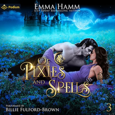 Of Pixies and Spells – omslag til lydbogen af Emma Hamm