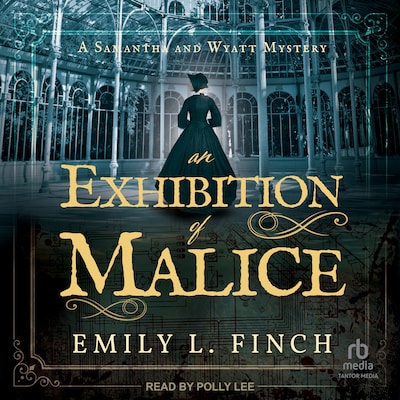An Exhibition of Malice – omslag til lydbogen af Emily L. Finch