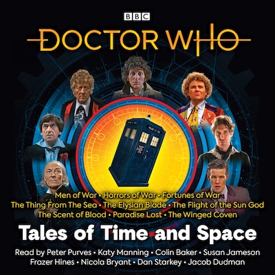 Doctor Who: Tales of Time and Space – omslag til lydbogen af Justin Richards, David Bishop, Darren Jones