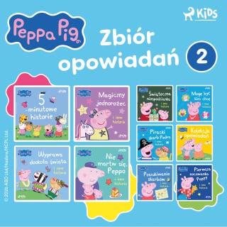 Świnka Peppa - Zbiór opowiadań 2 – okładka audiobooka, autor Neville Astley