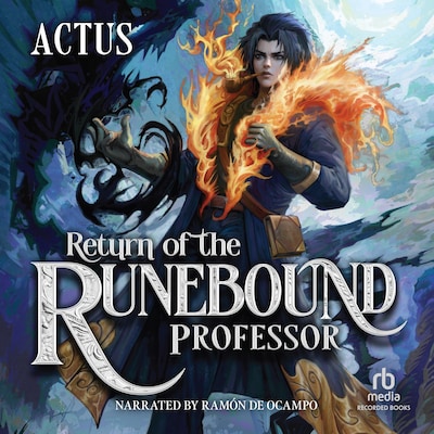 Return of the Runebound Professor – omslag til lydbogen af Actus