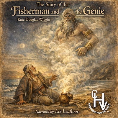 The Story of the Fisherman and the Genie – omslag til lydbogen af Kate Douglas Wiggin