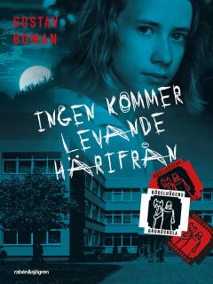 Ingen kommer levande härifrån – omslag till ljudboken av Gustav Boman