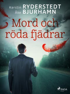 Mord och röda fjädrar – omslag till ljudboken av Kerstin Ryderstedt,Åke Bjurhamn