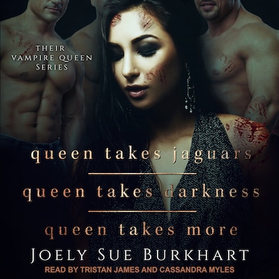 Queen Takes Jaguars, Queen Takes Darkness, & Queen Takes More – omslag til lydbogen af Joely Sue Burkhart