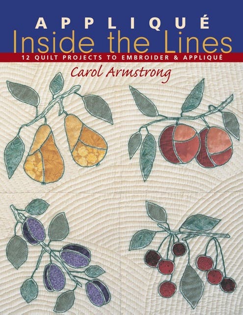 Appliqué Inside the Lines: 12 Quilt Projects to Embroider & Appliqué – omslag til lydbogen af Carol Armstrong