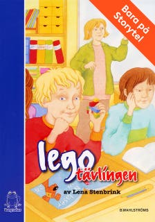 Legotävlingen – omslag till ljudboken av Lena Stenbrink