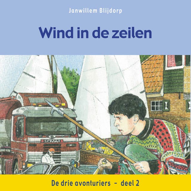 Wind in de zeilen – omslag van het luisterboek van Janwillem Blijdorp