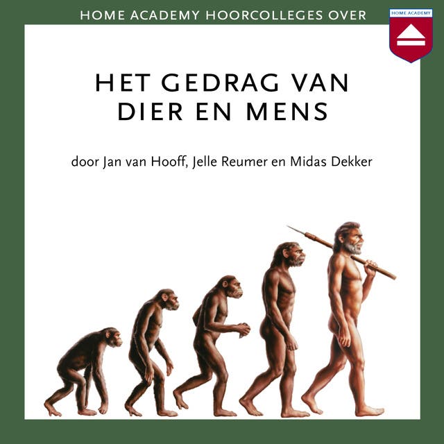 Het gedrag van dier en mens – omslag van het luisterboek van Jan van Hooff,Jelle Reumer,Midas Dekkers