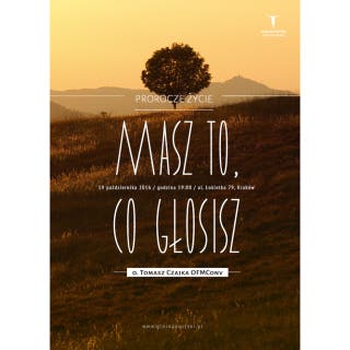 Masz to, co głosisz – okładka audiobooka, autor Tomasz Czajka
