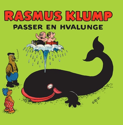 Rasmus Klump passer en hvalunge – omslag til lydbogen af Carla Og Vilh. Hansen