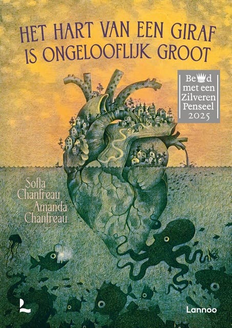Het hart van een giraf is ongelooflijk groot – omslag van het luisterboek van Amanda Chanfreau,Sofia Chanfreau