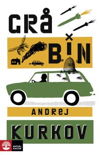 Grå bin – omslag till ljudboken av Andrey Kurkov